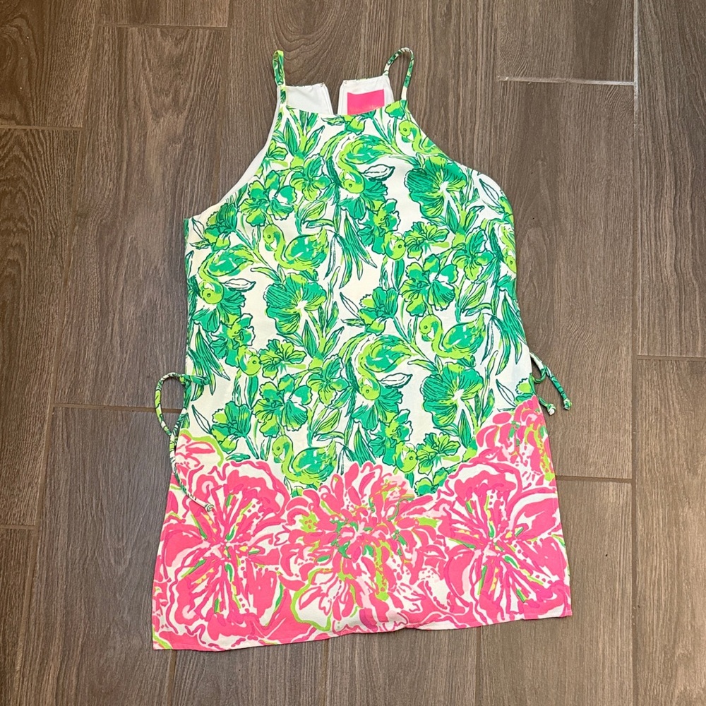 Lilly Pulitzer Green and Pink Dress Romper